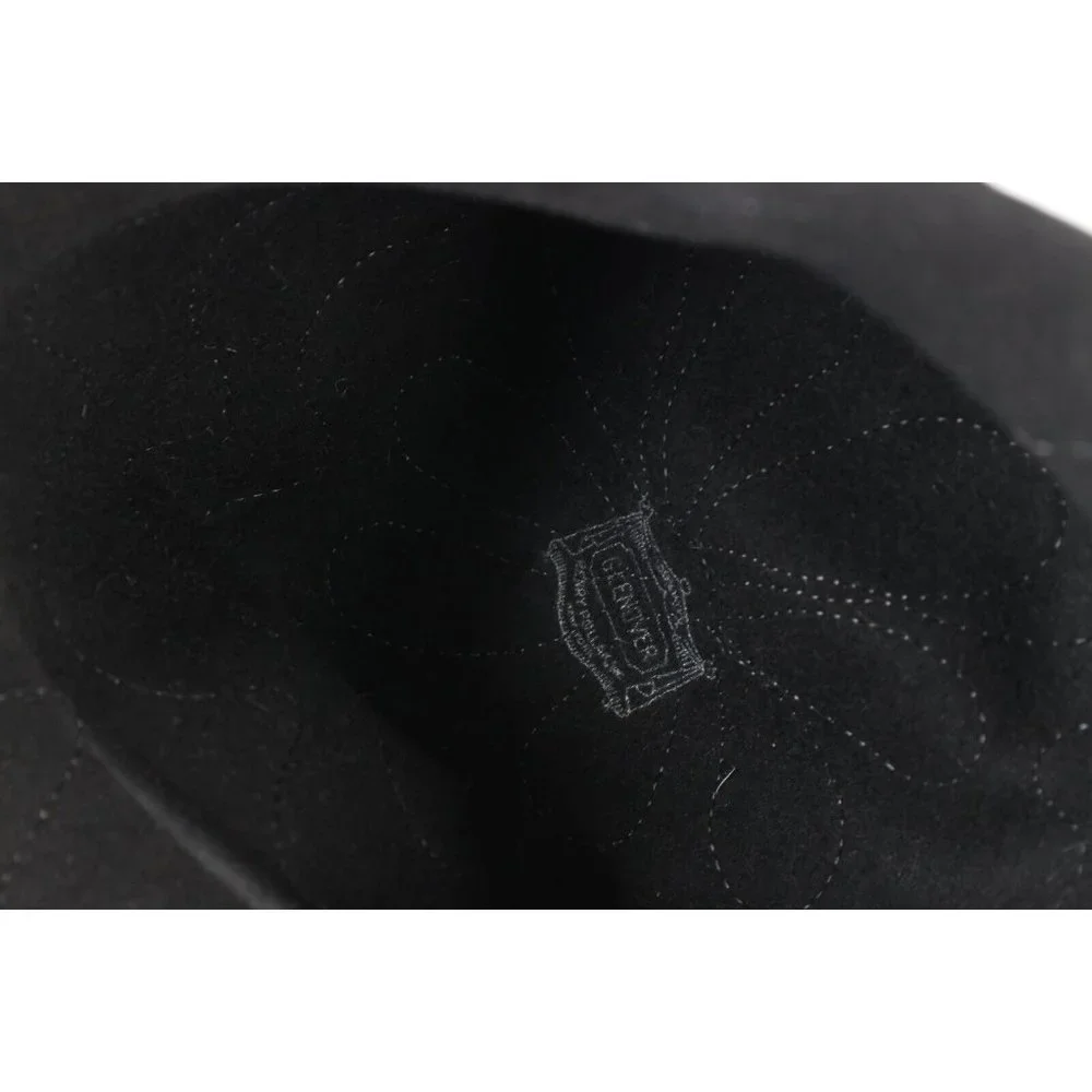Vintage 50s Rockabilly Wool Felt Sequined Flower Bucket Hat Cap Black Womens USA - Picture 9 of 9